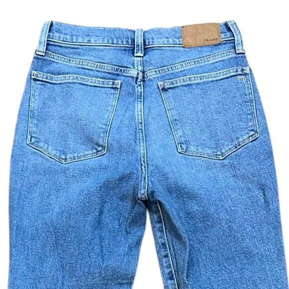 Madewell The MomJean Denim Tapered Leg Jeans Leacrest Wash High Waist Size 26 - Picture 4 of 9